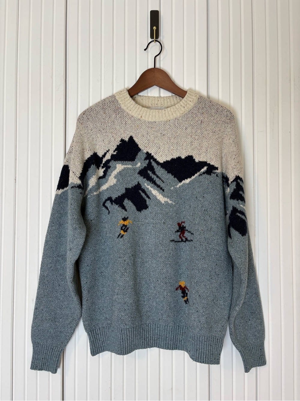 Goodfellow Mens Ski Scenic Print Sweater M Novelty Winter Resort Cold Weather